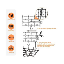 4er-Pack Katzen- und Hundematte mit Spikes, Tierabwehrmatte mit Spikes für Katzen und Hunde, Indoor-