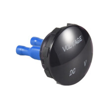 5V-25V Voltmeter mit LED-Digitalanzeige, rund, wasserdicht, für Auto, Motorrad usw.