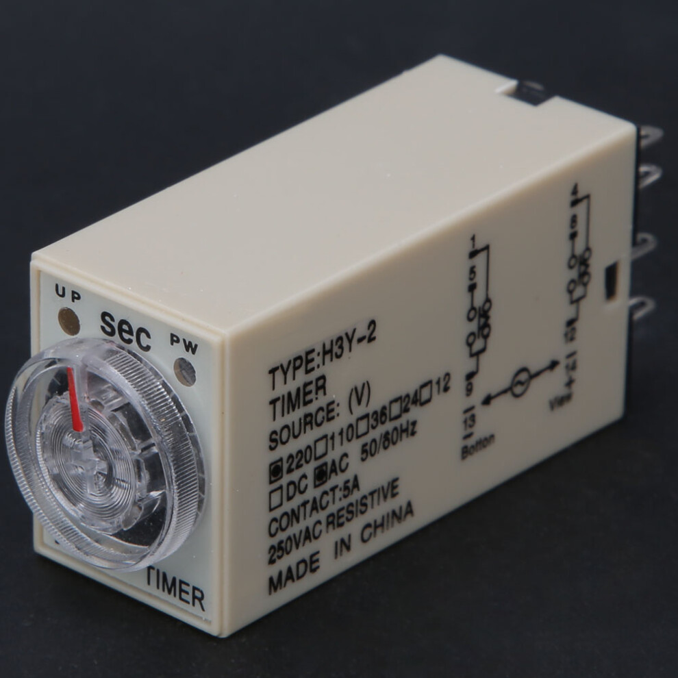 H3Y-2 Adjustable Relay 8 Pin 0-10s 220VAC High
