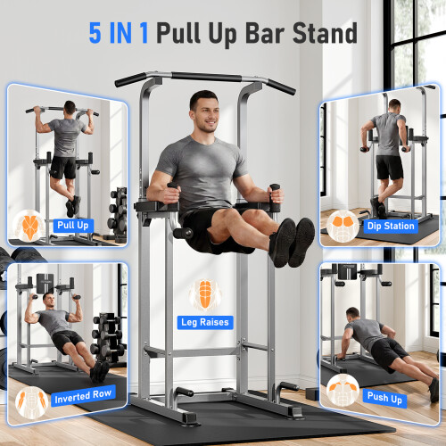 150KG Stable Pull Up Dip Station for Home Gym Strength Training Equipment 1