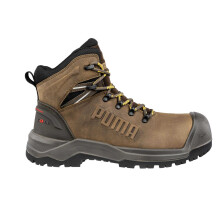 (11 UK, Brown) Puma Safety Mens Iron Leather Mid Cut Safety Boots