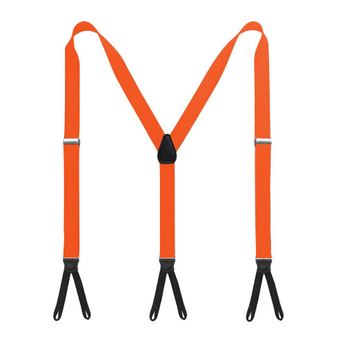 Comfortable Adjustable Length Suspenders Unique Y Shape-Orange