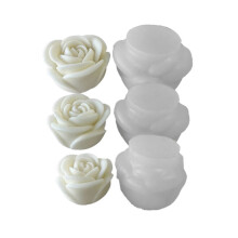 3-teiliges Set Silikonformen für Rosen-Aromatherapie-Kerzen, handgefertigte Aromatherapie-Seife, Gip