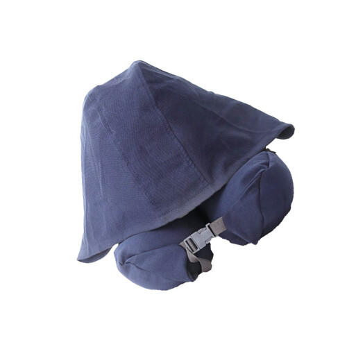 Hooded Travel Pillow Dark Blue