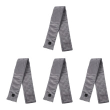 4Pcs Winter Heated Scarf Dark Grey Electric Adjustable Neck Wrap