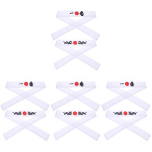 8PiĂšces Bandeaux Chef Japonais Blancs Absorbant Sueur Et Ajustables