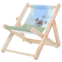 Durable Wooden Mini Beach Chair Pet Chair Phone Holder for Home