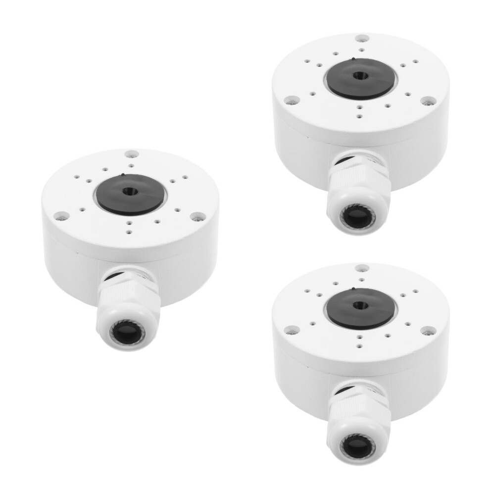 3Pcs White Aluminum Outdoor Junction Box For Security Camera Wiring 3101573282941