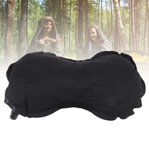 Black Inflatable Compact Travel Pillow