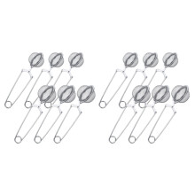 12-teiliges Tee-Ei-Set mit Griff für losen Tee, inklusive Teesieb und Löffel aus Edelstahl.