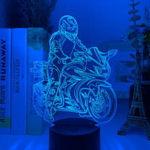 3D-Lampe Motorradrennfahrer Jonathan Rea Actionfigur Licht