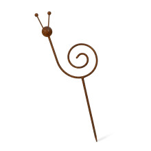 Rusty Iron Snail Garden Stake Yard Art Sculpture Weather