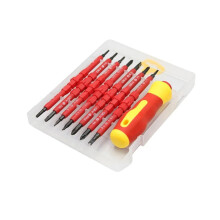 1000V VDE Isolierter Schraubendrehersatz mit magnetischen Schlitzbits für professionelle Elektrorepa