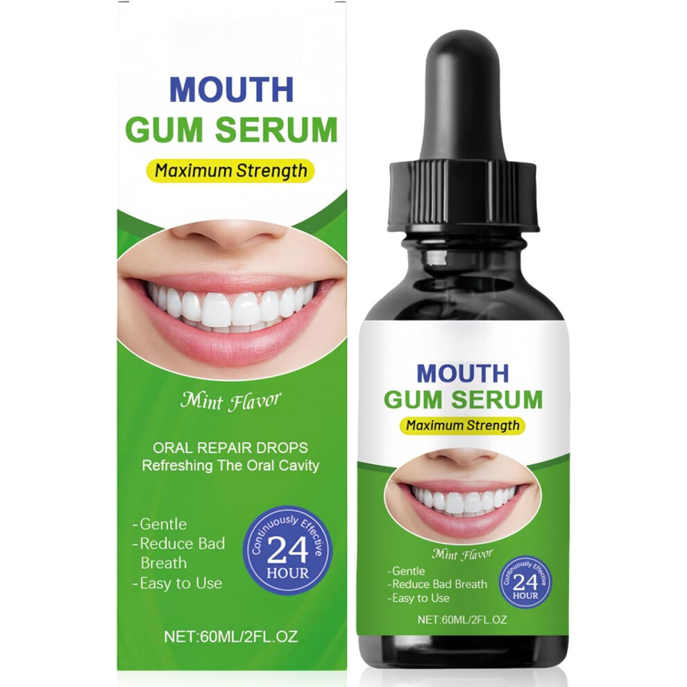 Gogerstar Gum Solution For Adults, Advanced Gum Repair For Receding Gums & Bad Breath Solution, Promotes Oral Health, Mint Flavor Dry Mouth Oral Care
