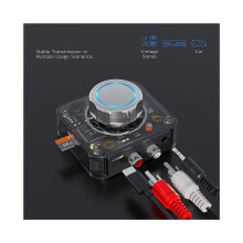 2x 5.0 Audio-Empfänger, 3D-Stereo-Wireless-Adapter, TF-Kartensteckplatz, RCA- und 3,5-mm-AUX-Anschlu