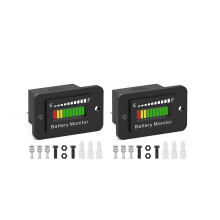 2 x 12 V, 24 V, 36 V, 48 V, 60 V, 72 V LED-Batteriemonitor, Batteriefüllstandsanzeige, Lithium-Ionen