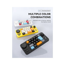 Mechanische Gaming-Tastatur mit 19 Tasten, Makro-Definition, Joystick, Dual-Wheel, RGB-Beleuchtung,