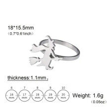 Bague de sorcellerie en acier inoxydable pour femme, taille 10