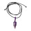 Collier pendentif hexagonal en pierre de guérison violette 1