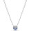 Colar com pingente de flor de amor-perfeito azul em prata de lei (19,7 polegadas) 1