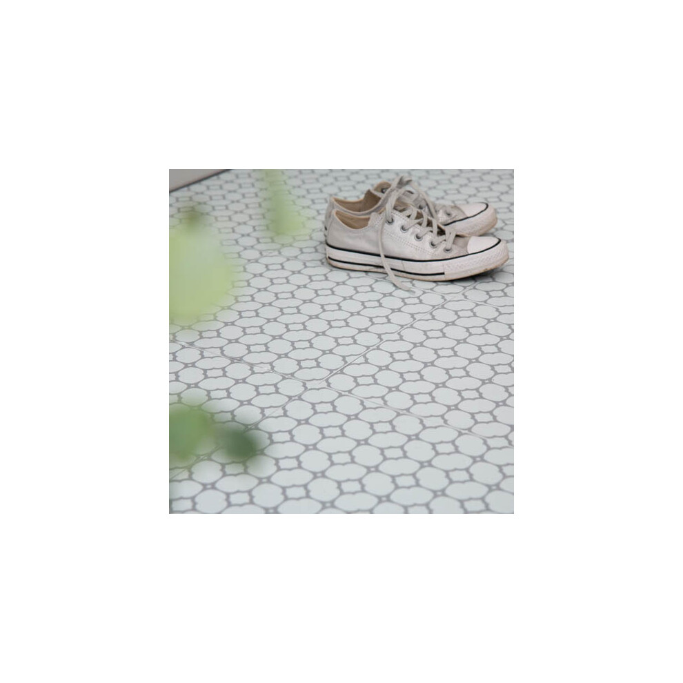 D-C-Fix Bloomy Grid 30.48 X 30.48Cm Self-Adhesive Vinyl Floor Tiles