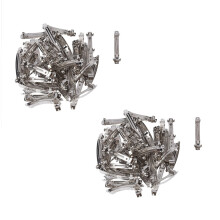 100 Stück 80 mm Haarspangen/Haarspangen aus Metall (französische Ausführung) – Silber