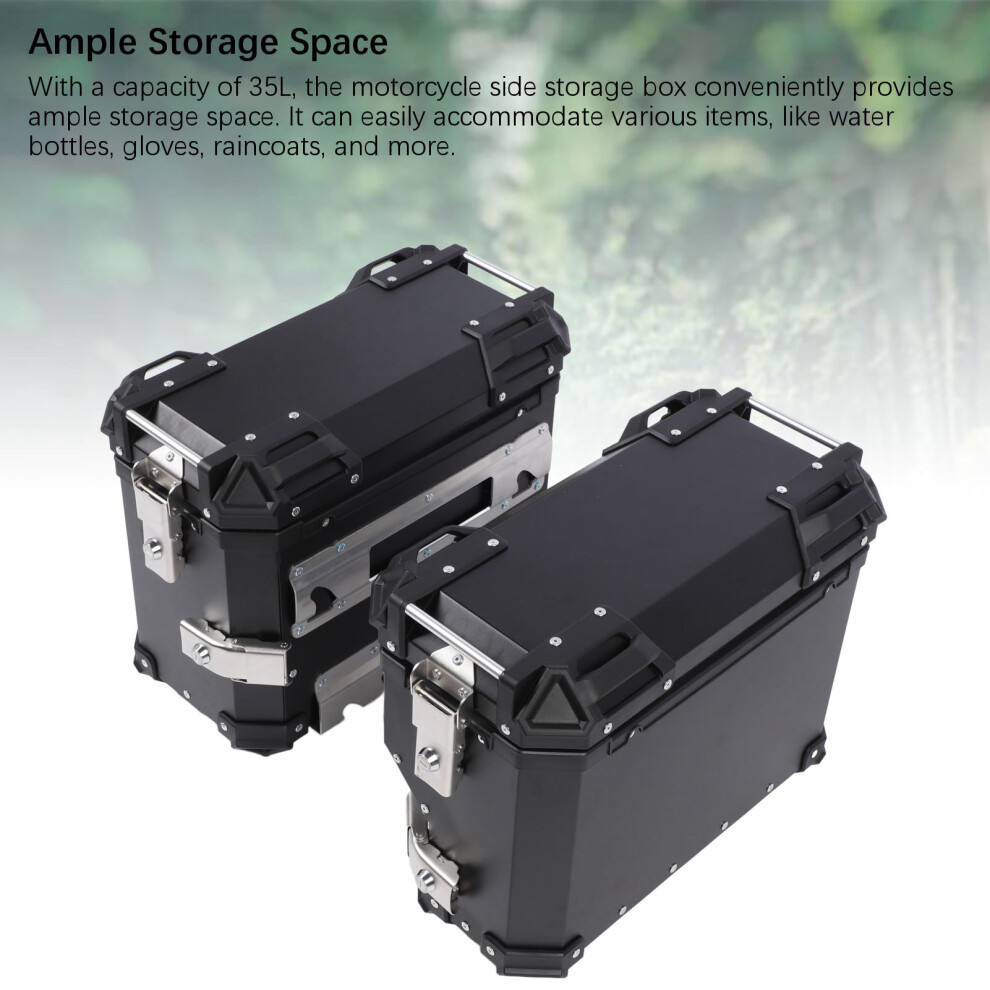 35L Waterproof Motorbike Panniers Black 7340572394477