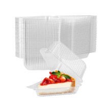100 Stück dreieckige Käsekuchenboxen, Tortenschachteln für Kuchenstücke, dreieckige Tortenhalter, To