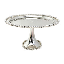 Round Cake Stand Elegant 304 Stainless Steel-High feet 30cm