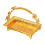 Large Capacity Retro Carving Golden Plastic Fruit Bowl Dessert 1