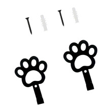 Set van 2 decoratieve hondenpoten muurhaken zware koolstofstalen