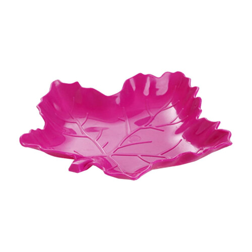 Candy-Colored Plastic Fruit Tray with Maple Leaf Design 2