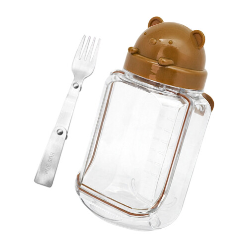 Plastic Meal Preparation Container Easy To-brown with fork