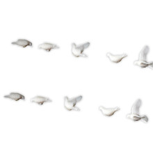 Birds Figures Toy Miniature Birds Figurine Mini White Doves-S