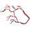 Portable Paracord Duck Call Lanyard Red 1