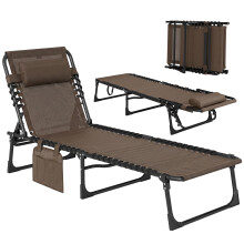 Tumbona Plegable Marrón 189 x 58 x 30 cm
