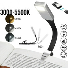 USB-wiederaufladbare LED-Buchlampe mit flexiblem Clip für Nachtlicht