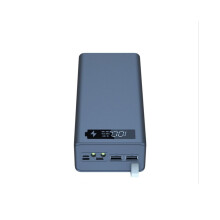 USB-Akkubox für 16 x 18650-Akkus, inklusive abnehmbarer LED-Beleuchtung und Ladefunktion für Smartph