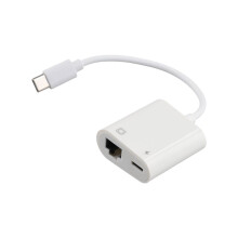 USB-C-OTG-Ethernet-Adapter (USB-C auf RJ45) – Kabelgebundener Netzwerk-Konverter (100 Mbit/s) für Mo