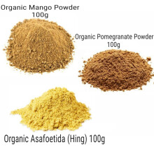 Organic Ground Spices Combo of Asafoetida (Hing) /Dry Mango Powder/Pomegranate Powder 100g Each