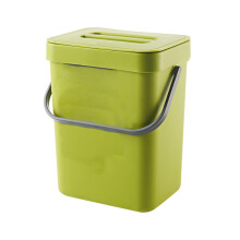 Prullenbak met deksel voor onder de gootsteen, groene prullenbak, plastic afvalbak, hangende afvalba