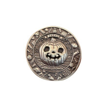 Trick or Treat-munt, Halloween-munten met pompoenen, feestelijke decoraties en feestartikelen voor H
