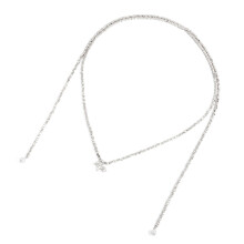 Elegant 150cm Beaded Necklace Modern Geometric-01 White K 7730