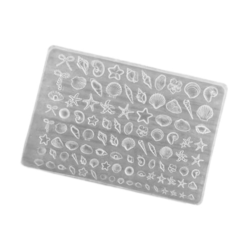 Pearls/Shell/Bowknot Shape Nail Art Mold Silicone Texture-B740