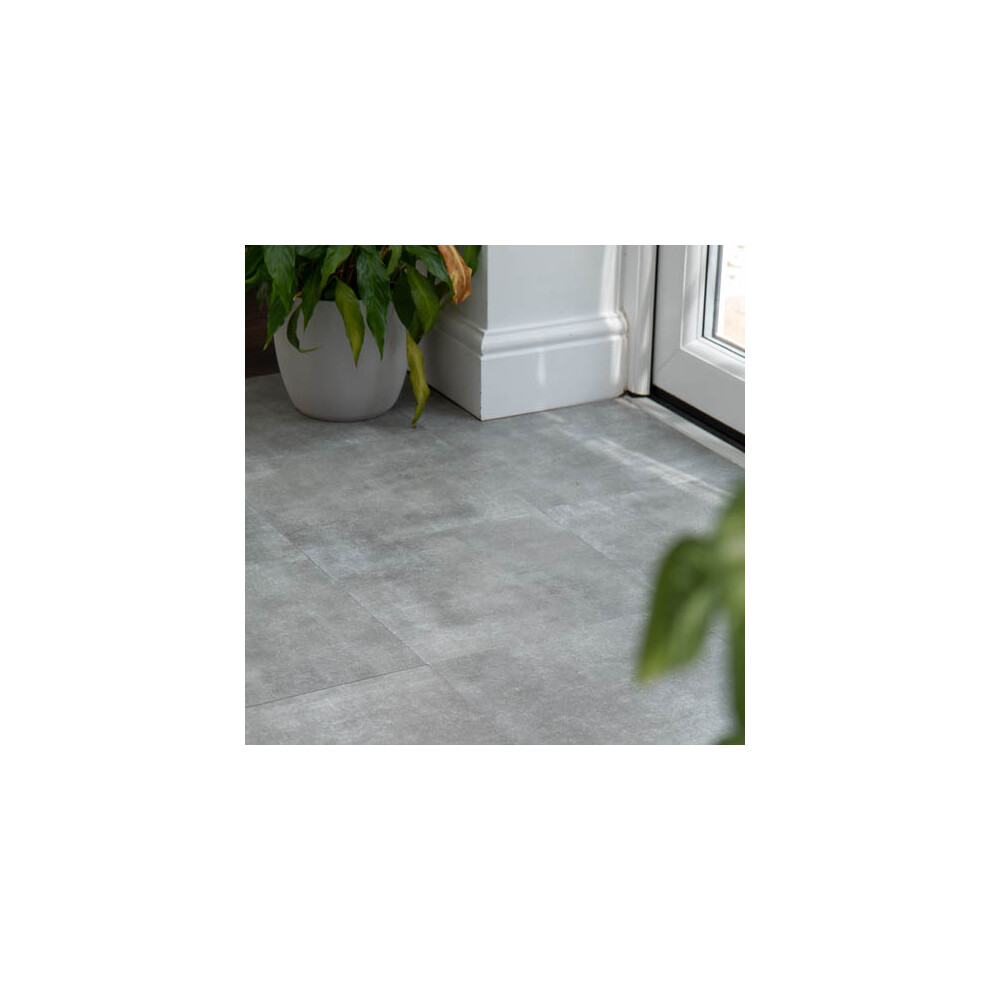 D-C-Fix Solid Concrete 30.48 X 30.48Cm Self-Adhesive Vinyl Floor Tiles 5056525302391