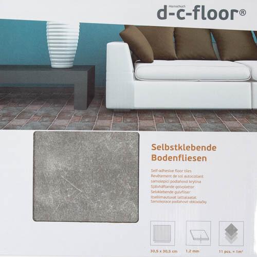d-c-fix Solid Concrete 30.48 x 30.48cm Self-adhesive Vinyl Floor Tiles 2