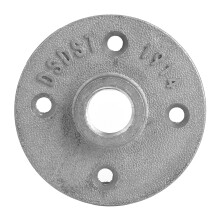 Pack 10 DN15 Flange Bases 4-Hole Aluminium