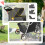PawHut Carrito para Perro Gris 77 x 44 x 102 cm 6