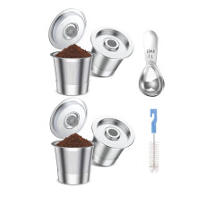 Hoge kwaliteit metalen hervulbare koffiecontainerset met-C