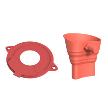 Opvouwbare bloemdispenser met afneembaar deksel en-Rood